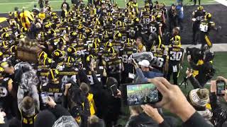 Iowa Hawkeyes Football Heartland Trophy vs Wisconsin Badgers Kinnick Stadium Jump Around 11022024 [upl. by Orozco]