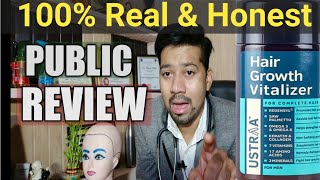 धोखे में ना रहेजानिए सच Ustraa Hair Growth Vitalizer 100 Real Public Review in Hindi By DrRajesh [upl. by Ikilisav547]