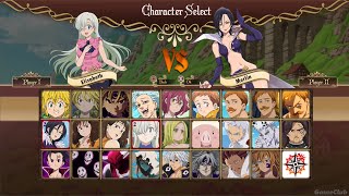 Nanatsu No Taizai Mugen  Character Selection Screen  Gameplay [upl. by Stochmal]