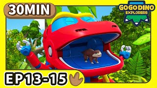 GOGODINO EXPLORERS【1315】 Compilation  Dinosaur  Kids Cartoon  Toys  Animals Videos  Season 3 [upl. by Bilek]