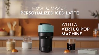 Nespresso Vertuo Pop  Over Ice Latte Coffee Preparation [upl. by Einaffets238]