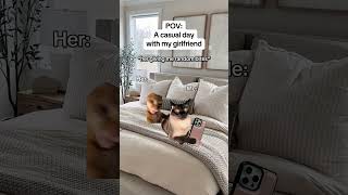 CAT MEMES 🐱A casual day with my girlfriend catmemes relatable relationship [upl. by Milewski]