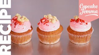 Strawberry Shortcake Cupcake Recipe amp Tutorial  Cupcake Jemma [upl. by Aggappora958]