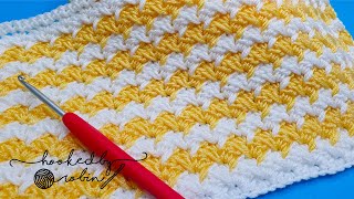 How To Crochet An Easy Stitch  Ideal For Blankets 🧶 [upl. by Aibun]