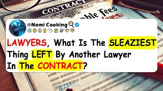 LAWYERS What Is The SLEAZIEST Thing LEFT By Another Lawyer In The CONTRACT [upl. by Gemoets]