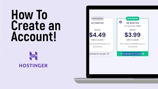 How to Create an Account on Hostinger easy [upl. by Dinse]