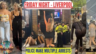 2 AM Madness Beautiful Girls Arrests and Rainy Chaos  Friday Night Liverpool [upl. by Anerual]