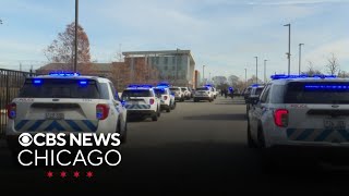 5 arrested 4 officers hurt after brawl at Englewood STEM High School [upl. by Laurens394]