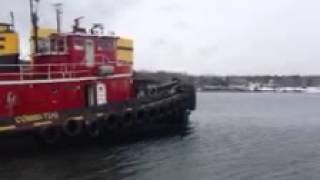 Tug and Barge Departing Belfast Maine [upl. by Florie]