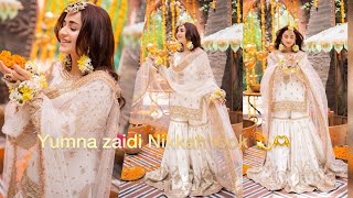 YUMNA ZAIDI NIKKAH LOOK  outfit 💫🫶 [upl. by Submuloc]