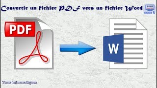 Convertir un fichier pdf en word facilement [upl. by Divine]