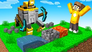 Using ROBOTS To MINE In Minecraft Sky Block [upl. by Osmen]