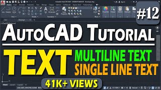 12  Text Multiline Text Single line Text in AutoCAD DeepakVermadp [upl. by Enilraep]