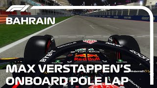 Max Verstappens Pole Lap  2023 Bahrain Grand Prix  f12014 [upl. by Ressay]