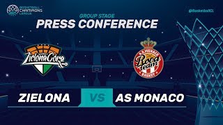 Stelmet Enea Zielona Gora v AS Monaco  Press Conference  Basketball Champions League 201718 [upl. by Ermengarde]