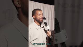 Jordan Hamilton explains his type of Art at the Art Xhibit Toronto [upl. by Retsila]