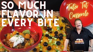 Tater Tot Casserole TexMex Style  So Much Flavor in Every Bite [upl. by Dnalrag70]