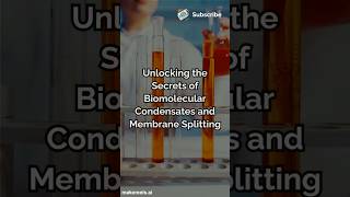 Unlocking the Secrets of Biomolecular Condensates and Membrane Splitting biochemistry biology [upl. by Danielle543]