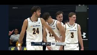 25 pts 911 amp Interview UCSD 94 vs Pepperdine 76 [upl. by Norvun]