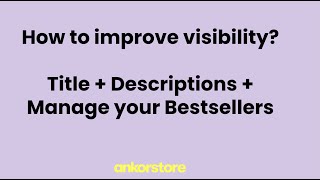 Ankorstore Academy  How to improve visibility  Title  Descriptions  Manage your Bestsellers [upl. by Laynad]