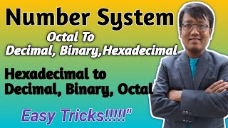 Octal to Decimal Binary Hexadecimal amp Hexadecimal to Decimal Binary Octal Conversion [upl. by Sydel]