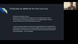 Zachary Kalitz Effective Lecturing [upl. by Yug]