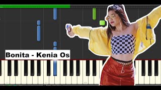 Kenia Os  Bonita PIANO TUTORIAL MIDI [upl. by Allisan348]