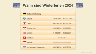 Wann sind Winterferien 2024 [upl. by Base]