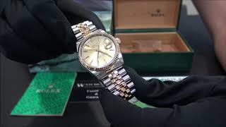 Rolex Datejust 16233 Steel amp Gold Champagne Dial  WatchesGMT English [upl. by Eivla457]