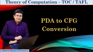 Push Down Automata PDA To Context Free Grammar CFG Conversion  Example 1 [upl. by Anaoj]