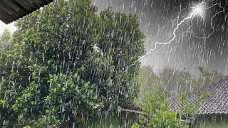 Heavy Rain and Thunderstorm Sounds for Sleeping on Tin Roof  Stress Relief Anxiety amp Depression [upl. by Houser]