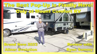 The Best PopUp is Finally Here New 2023 Aliner Evolution Review  Mount Comfort RV [upl. by Bari]