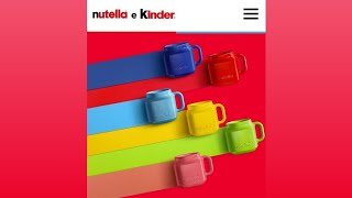 NUTELLA E KINDER  6 TAZZINE COLORATE  PREMIO CERTO [upl. by Natlus]