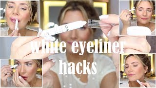 WHITE EYELINER HACKS YOU NEED TO KNOW  7 TRICKS IN UNDER 5 MINS [upl. by Davida5]