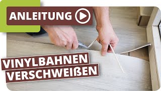 Vinylboden Rollenware verlegen und verschweißen [upl. by Beaufort533]