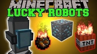 Minecraft LUCKY ROBOTS CAN YOU REALLY TRUST THEM Mod Showcase [upl. by Buford]