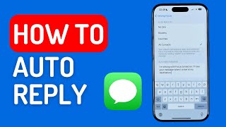 How to Auto Reply to Text Messages on iPhone [upl. by Riay]