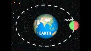 Science  Universe  Phases of Moon  Telugu [upl. by Sadoc]