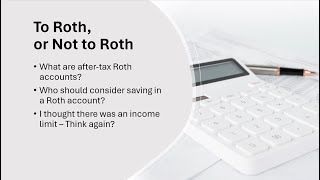 Roth Accounts  Roth IRAs Roth 401k Roth 403b and Roth 457 [upl. by Rosabel412]