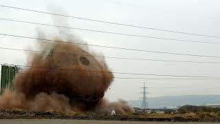 Teesworks Gas Holder Demolition [upl. by Budwig106]