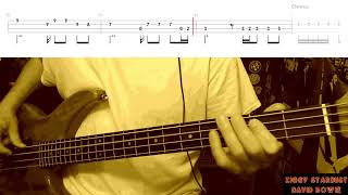 Ziggy Stardust by David Bowie  Bass Cover with Tabs PlayAlong [upl. by Warner]