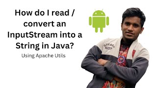 How to read or convert an InputStream into a String in Java with Apache Utils  Android Studio [upl. by Adnilav]