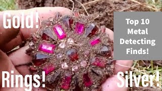 Top 10 Metal Detecting Finds Gold amp Silver Rings amp So Much More [upl. by Paris]