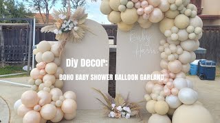 LETS DECORATE Boho Baby Shower Balloon Garland Chiara Walls [upl. by Pinkham]