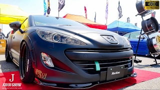 4KMacchina PEUGEOT RCZ bodykit マッキナ・プジョーRCZカスタム  スーパーカーニバル2017・舞洲 [upl. by Eilyac656]