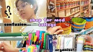 vlogMEDICAL COLLEGE 👩🏻‍⚕ hostel SHOPPING🛍️🛒 MBBS shopping vlog NEET 2022 [upl. by Elleinahc]