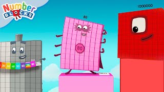 Count Numbers 0 to 1000000  Learn To Count  Numberblocks [upl. by Naamann]