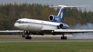 Loud Belavia Tupolev Tu154M  One of the last landings at St Petersburg airport [upl. by Akinas]