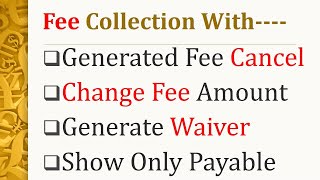 Fee Collection with extra Feature [upl. by Atineb]