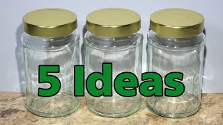 DIY  5 Best Recycle Ideas From Glass Jars [upl. by Zenger]